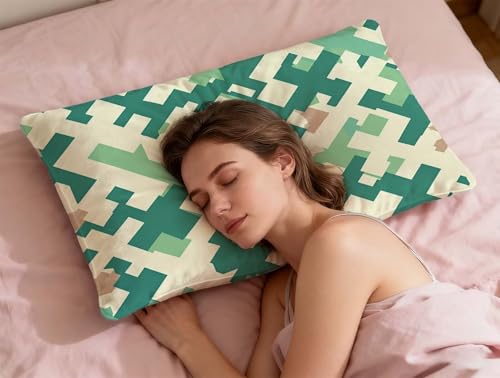 Velours de coussin vert 40x80 haut de gamme avec impression double face - 7