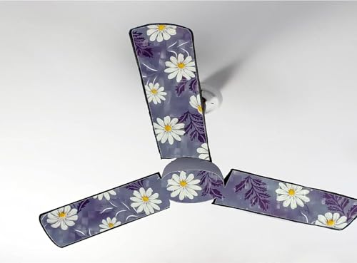 Image of 3 blade ceiling fan cover waterproof & dustproof with attachable enclosure set of 1 blue finish home decor panha cover multi design