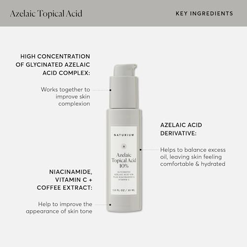 Naturium Azelaic Topical Acid 10%, Face & Skin Care Beauty Treatment with Niacinamide & Vitamin C, 1 oz - Thumbnail 6