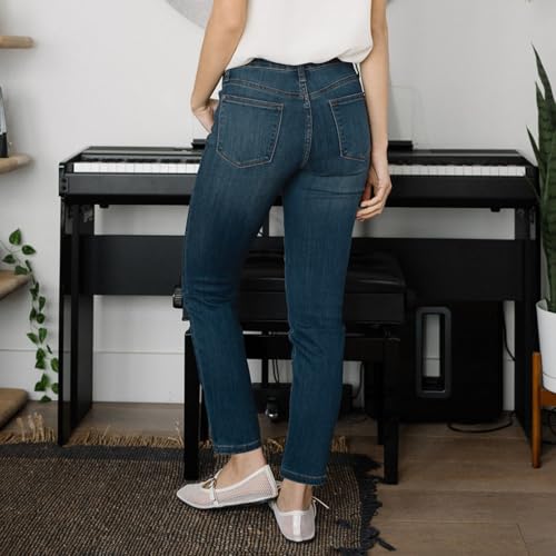 Skinny Jeans for Women High Waist Stretch Straight Leg Cropped Jeans Comfy Distressed Curvy Jean Leggings with Pockets3