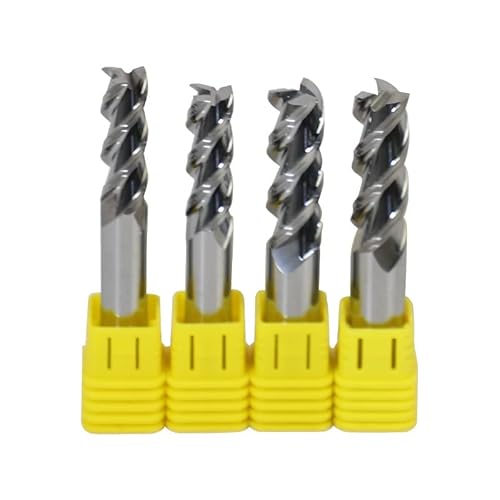 Fresa a candela in carburo di tungsteno 6mm, 3 denti, angolo vivo, rivestimento DLC, utensile CNC per alluminio, sgrossatura e finitura(6 * 45 * 6D*150L*3T)