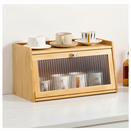 Zfmnoyev 2/3 Layer Capacity Cup Holder Storage Rack, Sideboard Bookshelf, Book Shelf Storage Cabinet, Spice Condiment Organizer, for Restaurant, Kitchen (Color : Natural, Size : 40x25x27cm)