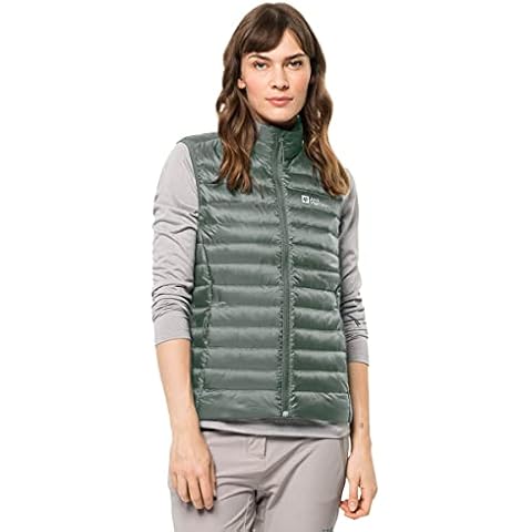Jack Wolfskin Women's Pack & Go Down Vest, Hedge Green, L Cover