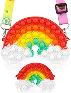 Vofolen Gaint Poppet Bag Fidget Bag for Kids Large Girls Toys Lovely Pop Purse Rainbow Bag Stress Relief and Anti-Anxiety To