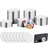 Hotop 30 Pieces Sublimation Blank Aluminum Stickers 1.5 Inch Round Sublimation Blanks for Collapsible Phone Holders, Aluminum Sheets Board Heat Transfer for Personalized Photo Jewelry Making DIY