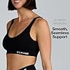 STEP ONE SmoothFit Bra. Ultra-Soft Women's Everyday Bra, Lifts & Supports and Feels Invisible on, Breathable Bamboo Moisture Wicking with Removable Cups Black Large #1