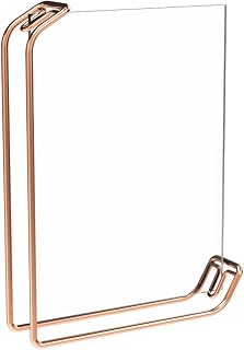 RETENA Marco de Fotos de Metal, Cuadro de Imagen de Doble Cara de pie con HD Cubiertas acrílicas, Uso Dual Horizontal y Vertical, Lista de Precios de póster (Color : Rose Gold, Size : 6'')