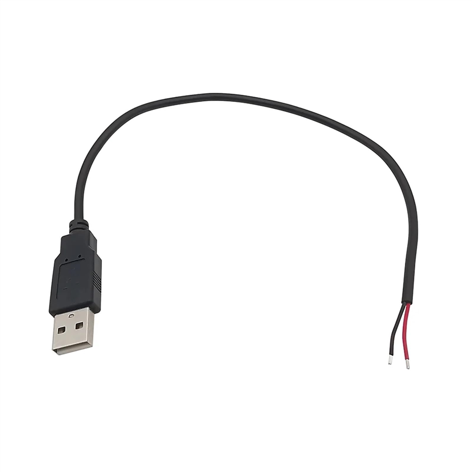 1/2/5 sztuk 2 piny 4 piny 5 V USB 2.0 typ A męski kabel zasilający złącze przedłużacz ładowania kabel 0,3 m / 1 m / 2 m (2 piny USB męski 30 cm, 5 szt.)