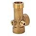 Pipe Fitting 5 Way Brass Pipe Fitting, Pipe Joint Connector Pipe Fitting Pipe Nipple Water Oil Gas Pipeline Connector G1/4 and G1 Threads for Kitchen Bathroom Industry