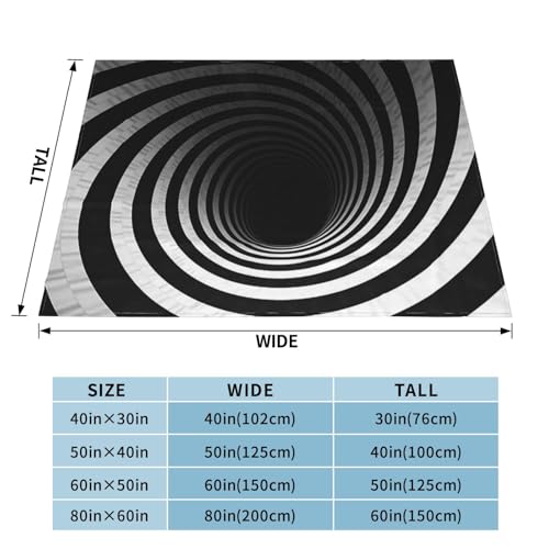 Couverture motif tunnel à spirales en flanelle, cadeau idéal