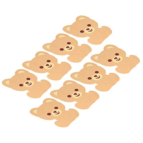 8pcs Toilet Sticker, 8pcs Cartoon Brown Bear Bathroom Stickers Thick 9.1 X 7.1in Non Woven Fabric Lid Decals Felt Deodorant 23 18cm Mat Funny Cute Shaped Decal Animals Thicken