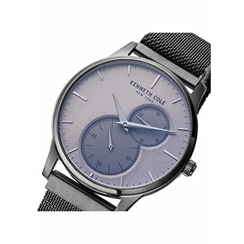 Image of Kenneth Cole Quartz Multifunction Grey Dial Grey Stainless Steel Strap Watch for Men - NEKCWGK2125201MN