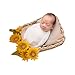 Luxury Stretch Newborn Boy Girl Baby Photography Props Wrap Yarn Cloth Blanket (White)