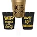 40th Birthday Stadium Plastic Cups - WTF, Welcome to 40, 40 Never Looked So Good (10 cups)