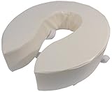 Aidapt 100mm (4") Elevation Raised Foam Padded Comfortable Toilet Seat Easy Fit White