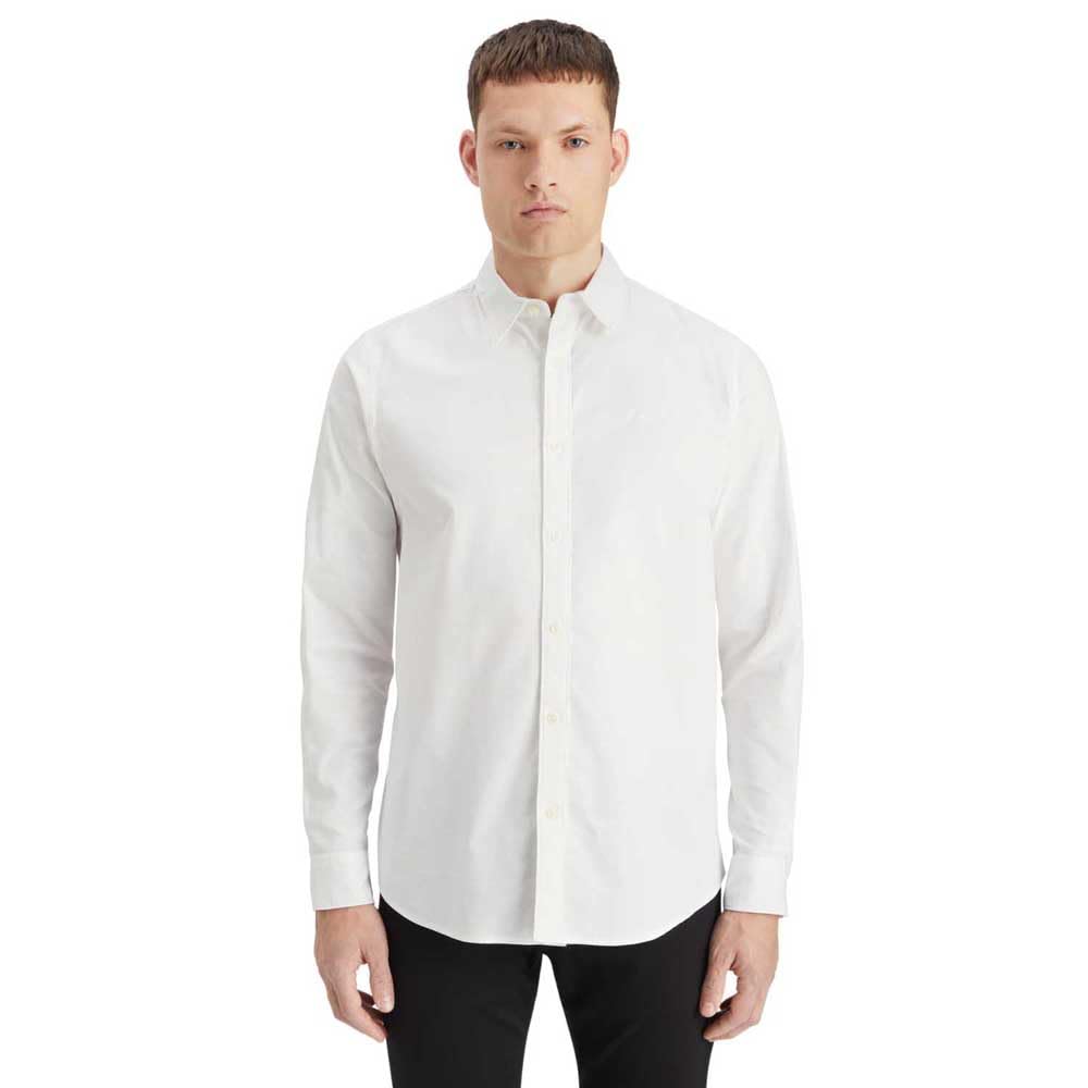 Scotch & Soda Men's Core-Oxford Solid Shirt, White, M