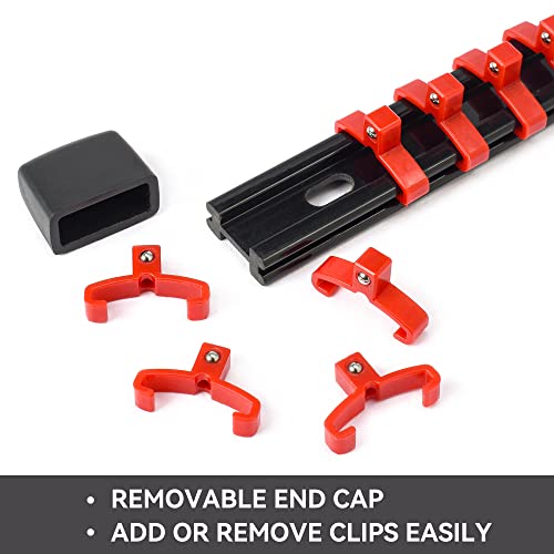 image for ALOANES 9 PC ABS Socket Organizer, 1/2 inch, 3/8 inchand1/4 inch Drive