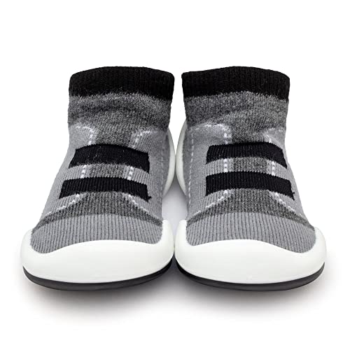 Komuello Baby and Toddler Shoes, Pull Up First Walker, Non Slip Bottom, Soft Cotton, Premium Sock Shoes - Walker2