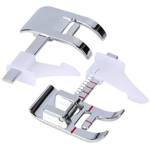 Set 2 Piezas Pie Prensatelas con Guía Ajustable para Máquina de Coser miniatura 4
