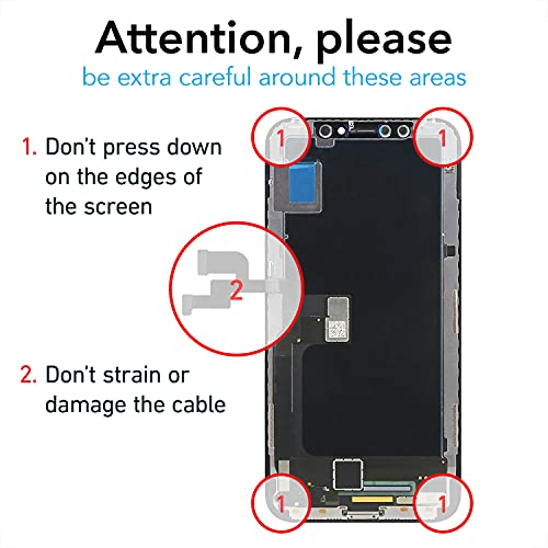 Vietus Cell Phone Screen Replacement Kit For Iphone Xs Max, Responsive Soft Oled Display Digitizer With Tempered Glass, Waterproof, Easy Diy Frame Installation #TOP4
