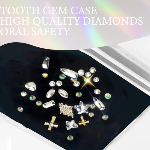 30 Pcs zahnstein schmuck,tooth gem kit,zahnschmuck,zahnstein set,Tooth Gem,Geeignet für Partys,Den Alltag Usw,mit 1445 Strasssteinen und 5 Marquise-Diamanten