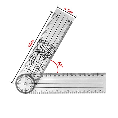 Goniómetro profesional 360 grados 0-140mm medidor de ángulos miniatura 3
