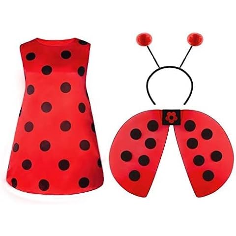 cuteDIY Karnevalskostüme Damen Marienkäfer Kostüm Verkleidung Übergröße Karneval Cover