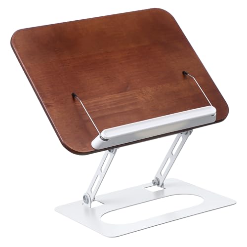 OFFSCH 調整可能なブックスタンド デスクトップホルダー 折りたたみ式 教科書 クックブック タブレット用 多角視聴対応 コンパクトで持ち