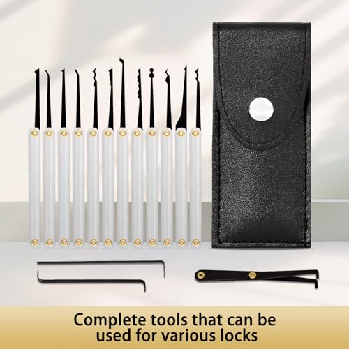 Miniatura 6 de Juego De Herramientas Para Abre Candados, Juego De Ganzúas Cerrajería Profesional Con Cerraduras Transparentes Para Prácticas Y Herramientas Del Tamaño De Una Tarjeta De Crédito Lock Picking Kit