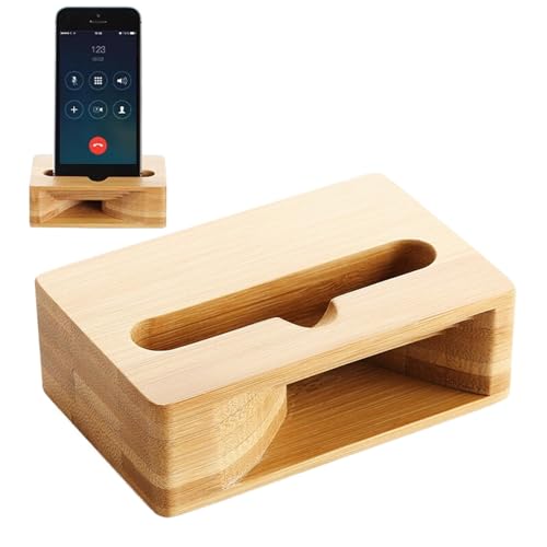 Soporte de madera para teléfono, amplificador de sonido acústico, estación de base de teléfono móvil para escritorio, soporte para teléfono celular, amplificador de altavoz, altavoz portátil de madera