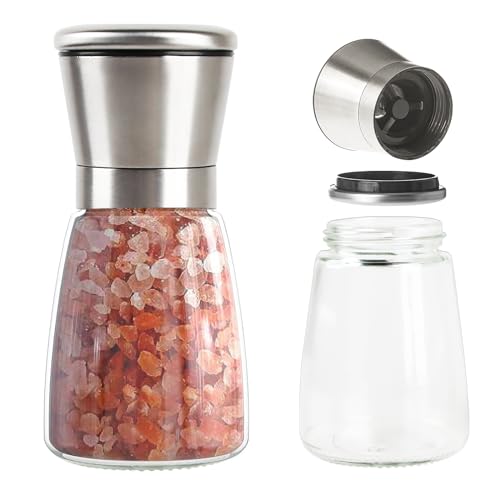 Moulin à Sel et à Poivre en Acier Inoxydable 304, Moulin à épices, Moulin à Piment, Moulin à Sel et à Poivre, Broyeur en Céramique, Broyeur en Verre Manuel