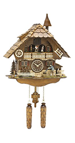 Trenkle Pendule à Coucou à Quartz Maison de Forêt Noire avec Musique, Danseurs tournants TU 496 QMT HZZG