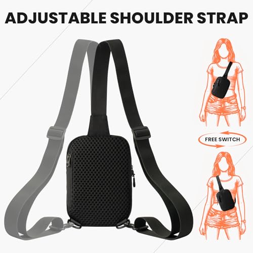 MJNUONE Lightweight Mini Sling Bag for Unisex Waterproof Travel Hiking Small Crossbody bags Everyday use Multiple Pouch2