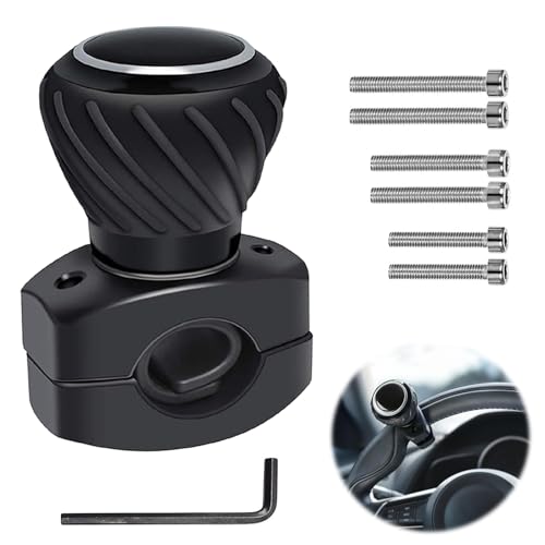 Pomello Per Volante CARPOINT Universale - Nero, Fissaggio Pratico - Foto 5