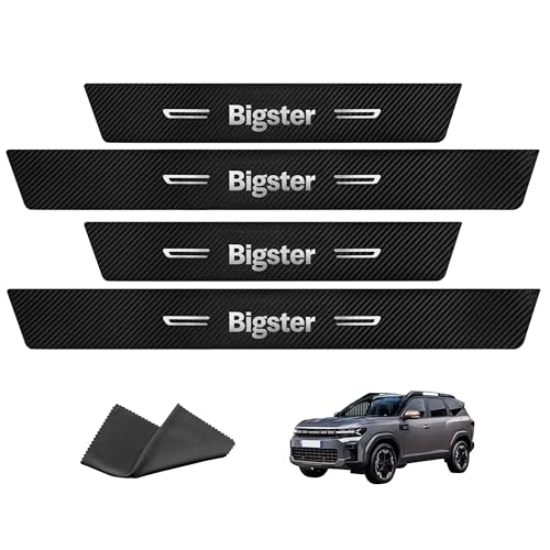 Auto Einstiegsleisten Schutz für Dacia Bigster 2025-2026 Türschweller Lackschutzfolie Aufkleber Kohlefaser Leiste Tür Schritt Platte Abdeckung Anti-Scratch Styling Tuning Zubehör 4 Stück