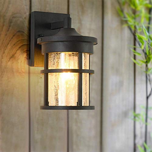 Lumière murale extérieure LED style industriel en verre et métal rétro - 3