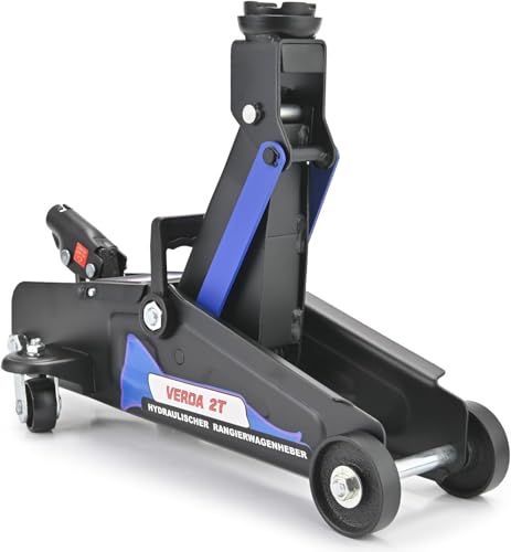 Wagenheber 2T, 130-330mm + Gummiauflage + Montagehandschuhe Profi Wohnmobil, Rangierwagenheber,...