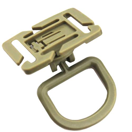 360 Degree Rotation D-Ring Buckle MOLLE - Sand Colour - Pack of Five-image-26