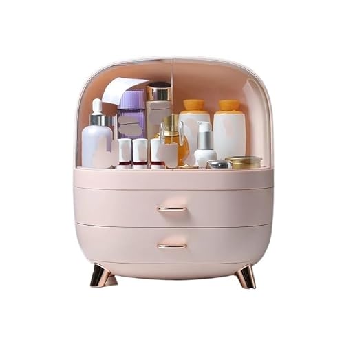 SkyjOy Makeup Organiser Cosmetic Organisers Desktop Storage Organizer Makeup Drawer Capacity(Pink L)