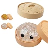Aubzy Juguete Dumpling Apretable - Gran Dumpling Brillante Anti-Estrés, Juguete Fidget para Aliviar la Ansiedad de Adultos y Niños, Masa Blanda de Descompresión con Vaporera