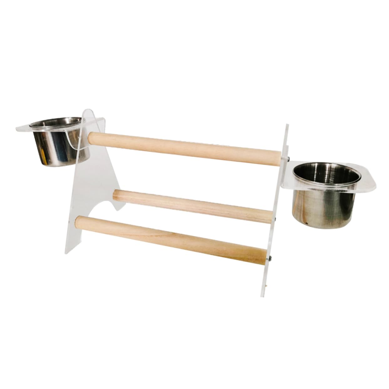 Hohopeti Accesorios para Loros Loro Suministros Percha De Acrílico Perca De Pájaro Tazón De Loro Alimentador De Aves Birdemia Percha De Pájaro Loro Juguetes Bambú Escritorio