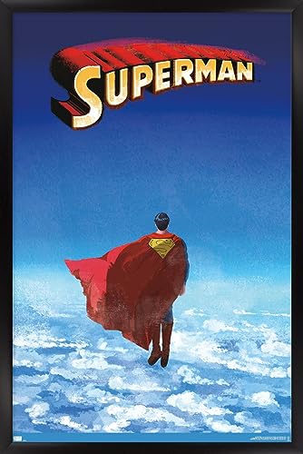 Poster Superman dans les nuages pour décorer un salon geek élégant