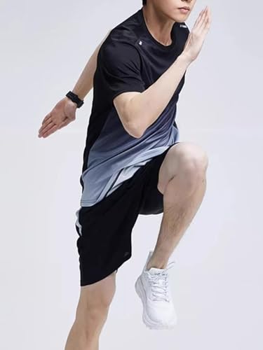 2 - Piece Men's Gradient Athletic Outfit, Quick - Dry Sports Set for Fitness, Jogging2