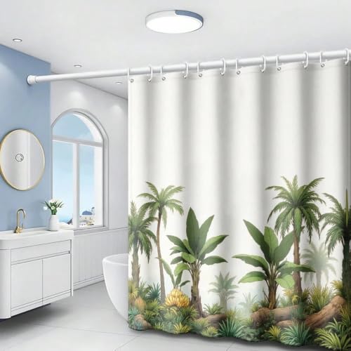Rideau de douche feuilles de bananier contre éclaboussures