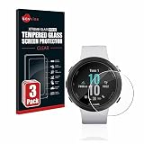 savvies Protector Cristal Templado compatible con Garmin Swim 2 (3 Unidades) Protector Pantalla Vidrio, Protección 9H, Pelicula Anti-Huellas