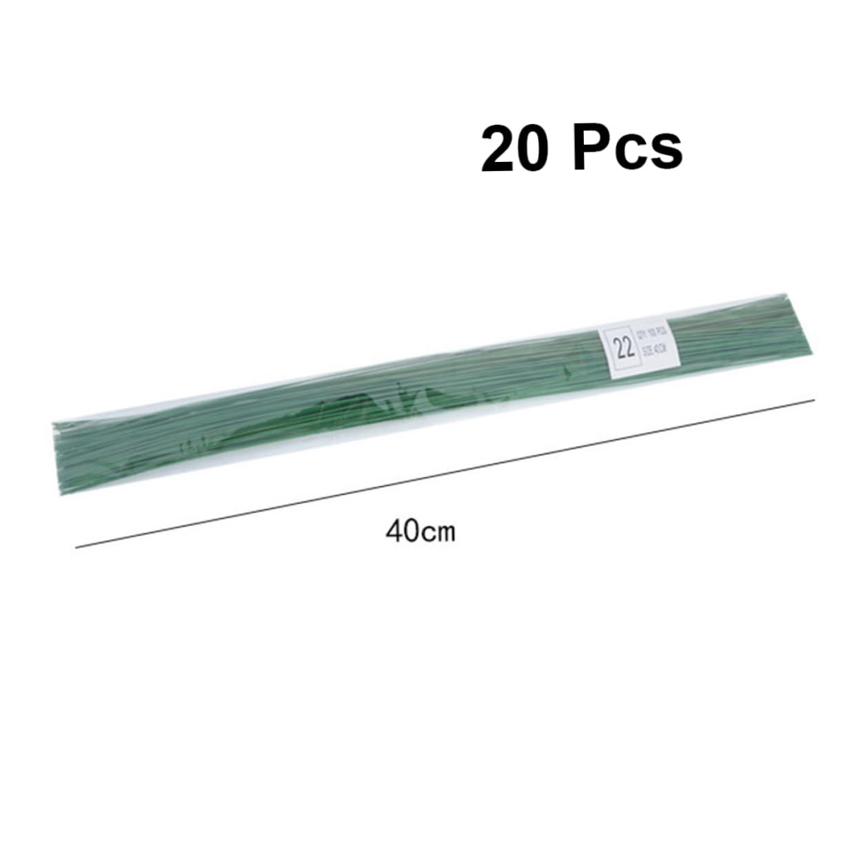 CORHAD Artificial Flower Stem 40cm Green Floral Wire Floral Stem Wire Textured Surface for DIY