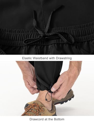 TBMPOY Calças leves para caminhadas masculinas, bolsos cargo, secagem rápida, elásticas, resistentes