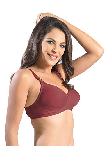 Image of SONARI Womens Non Padded Cotton T Shirt Bra | Wire Free, Medium Coverage, Comfortable and Lightweight | Adjustable Straps, Hook and Eye Closure for Everyday Wear - D-12