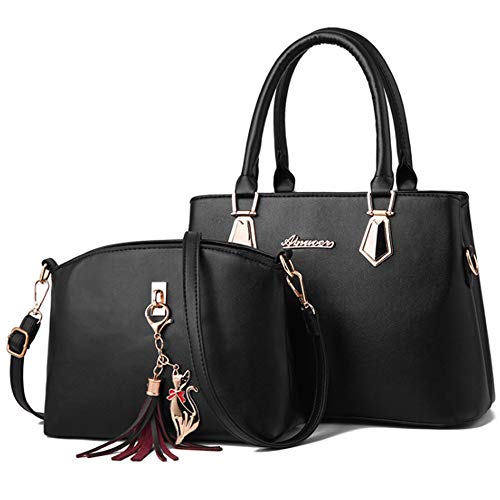 Sac à main en cuir synthétique : lot de 2 cabas chic pour femme