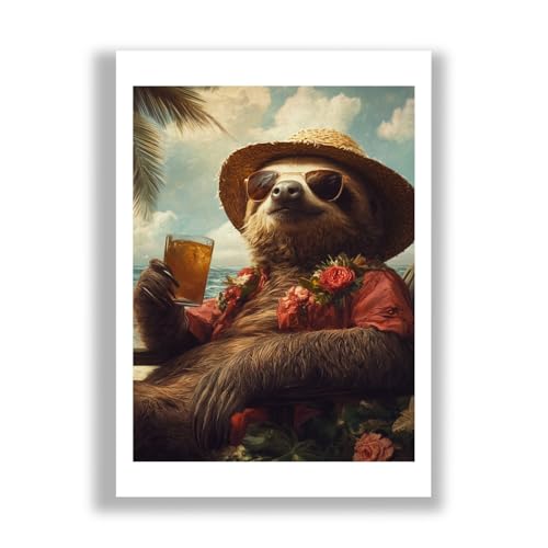 Affiche paresseux amusante grand format pour masquer un mur vide avec humour